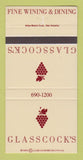 Matchbook Cover - Glasscock's Restaurant San Antonio TX 30 Strike
