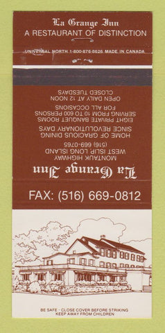 Matchbook Cover - La Grange Inn West Islip LI NY 30 Strike