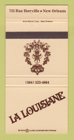 Matchbook Cover - La Louisiane Restaurant New Orleans LA 30 Strike
