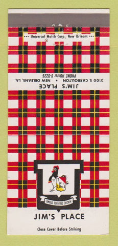 Matchbook Cover - Jim's Place New Orleans LA 30 Strike