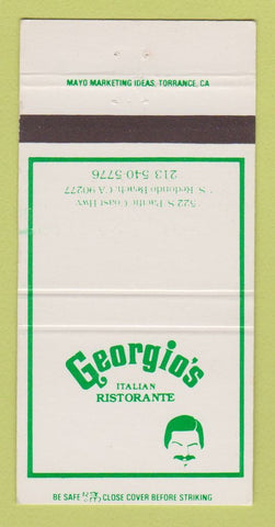 Matchbook Cover - Georgio's Italian Ristorante South Redondo Beach CA 30 Strike