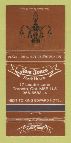 Matchbook Cover - Tom Jones Steak House Toronto ON WEAR 30 Strike