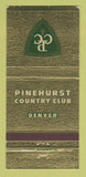 Matchbook Cover - Pinehurst Country Club Denver Colorado 30 Strike