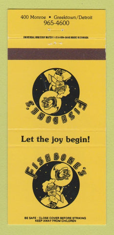 Matchbook Cover - Fishbone's Restaurant Detroit MI 30 Strike