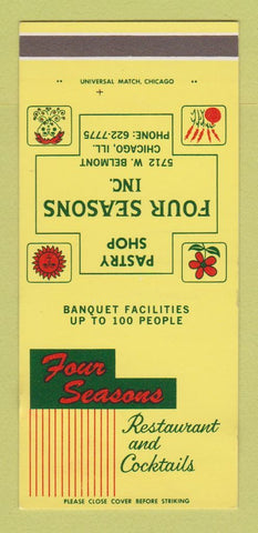 Matchbook Cover - Four Seasons Restaurant Chicago IL SAMPLE 30 Strike