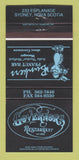 Matchbook Cover - Governors Restaurant Sydney NS 30 Strike