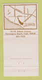Matchbook Cover - JP Mac's Restaurant Huntington Beach CA WEAR 30 Strike