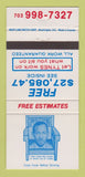 Matchbook Cover - Tynes Upholstery Furniture 30 Strike