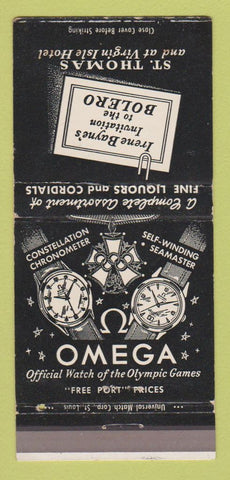 Matchbook Cover - Irene Bayne's Jewelry ST Thomas Virgin Islands Omega 30 Strike