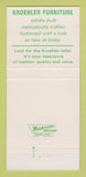 Matchbook Cover - Kroehler Furniture Fremont CA 30 Strike