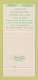 Matchbook Cover - Kroehler Furniture Wright Shawano WI 30 Strike