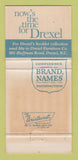 Matchbook Cover - Drexel Furniture NC WEAR 30 Strike