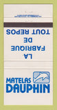 Matchbook Cover - Matelas Dauphin QC 30 Strike