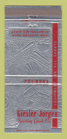 Matchbook Cover - Giester Jorgen Sporting Goods Clayton MO WEAR 30 Strike