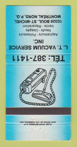 Matchbook Cover - LT Vacuum Service Montreal QC 30 Strike