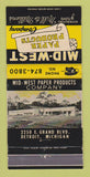 Matchbook Cover - Mid West Paper Products Detroit MI 30 Strike