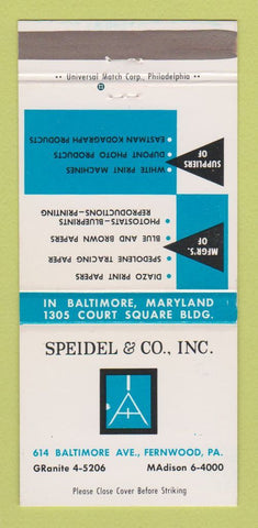 Matchbook Cover - Speidel Paper Fernwood PA 30 Strike
