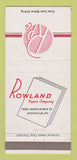 Matchbook Cover - Rowland Paper Company Louisville KY 30 Strike