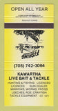 Matchbook Cover - Kawartha Live Bait Tackle Fishing ON 30 Strike