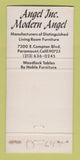 Matchbook Cover - Angel Inc Furniture Paramount CA WEAR 30 Strike