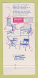 Matchbook Cover - Gregson MAnufacturing Company Liberty NC Furniture 30 Strike