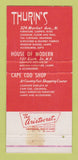 Matchbook Cover - Thurin's House of Modern Canton OH Furniture WEAR 30 Strike