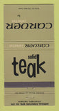 Matchbook Cover - Carver Collection Imperial Furniture Stratford ON 30 Strike