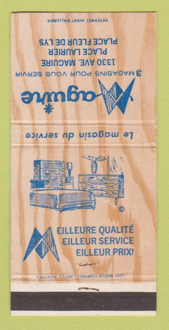Matchbook Cover - Maguire Furniture Laurier QC 30 Strike