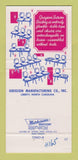 Matchbook Cover - Gregson Manufacturing Company Liberty NC Furniture 30 Strike