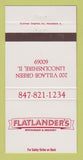 Matchbook Cover - Flatlander's Restaurant Lincolnshire IL 30 Strike