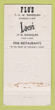 Matchbook Cover - Lucy's Flo's Chicago IL WEAR 30 Strike