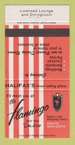 Matchbook Cover - Flamingo Restaurant Halifax NS 30 Strike