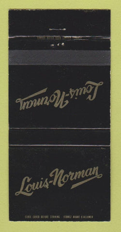 Matchbook Cover - Louis Norman Mattresses Weston ON Red Deer AB 30 Strike