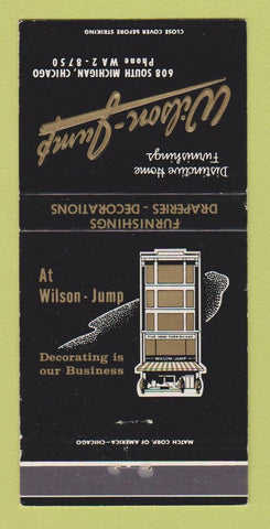 Matchbook Cover - Wilson Jump Drapes Furniture Chicago IL 30 Strike