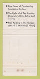 Matchbook Cover - Wilson Jump Drapes Furniture Chicago IL 30 Strike