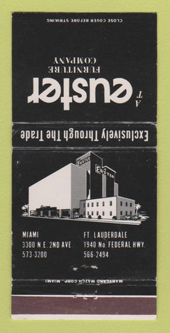 Matchbook Cover - Euster Furniture Fort Lauderdale Miami FL WEAR 30 Strike