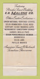 Matchbook Cover - Euster Furniture Fort Lauderdale Miami FL WEAR 30 Strike
