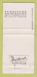 Matchbook Cover - Furniture Showroom St Louis MO WEAR 30 Strike