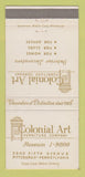 Matchbook Cover - Colonial Art Furniture Company Pittsburgh PA 30 Strike