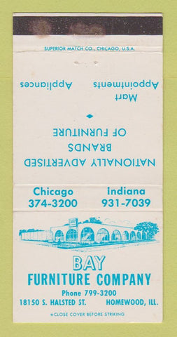 Matchbook Cover - Bay Furniture Homewood IL 30 Strike
