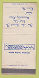 Matchbook Cover - American Seating Grand Rapids MI WEAR 30 Strike