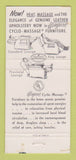 Matchbook Cover - Niagara Cyclo Massage Appliances Adamsville PA 30 Strike