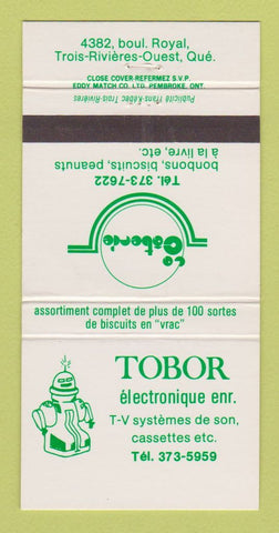 Matchbook Cover - Tobor Electronics Trois Rivieres QC WEAR 30 Strike