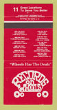 Matchbook Cover - Recores on Wheels Music North Bay ON  30 Strike