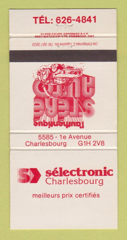 Matchbook Cover - Selectronic Charlesbourg QC Stereo #2 WEAR 30 Strike