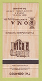 Matchbook Cover - Roma Furniture Gallery Concord ON 30 Strike