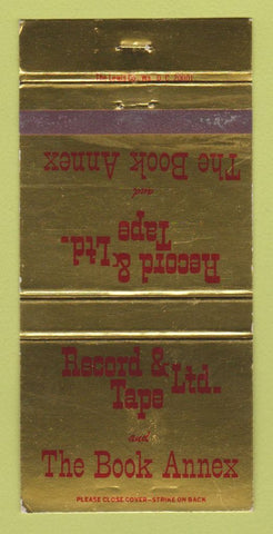 Matchbook Cover - Record and Tape Ltd Music Washington DC? WEAR 30 Strike