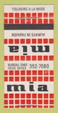 Matchbook Cover - Mia Clothing QC 30 Strike