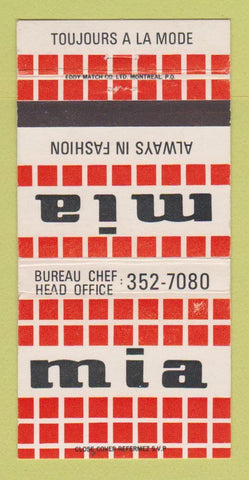 Matchbook Cover - Mia Clothing QC 30 Strike