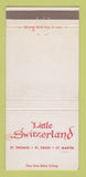 Matchbook Cover - Little Switzerland St Thomas Croix Martin VI WEAR 30 Strike